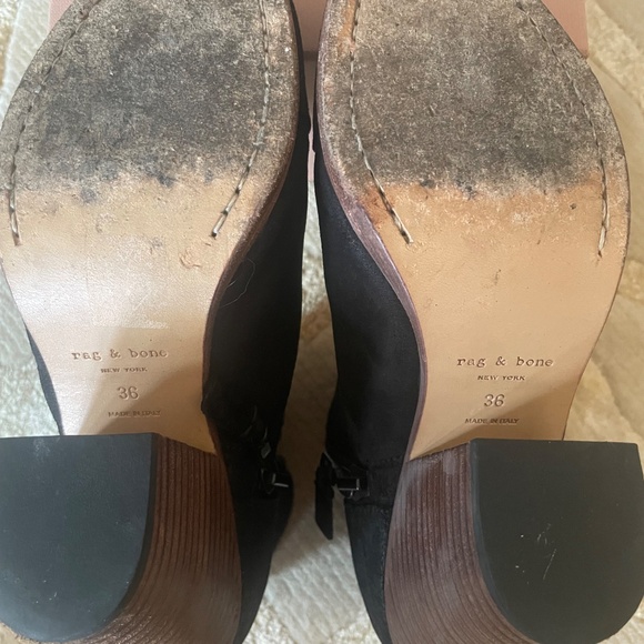 Black suede booties from rag and bone - Picture 8 of 8
